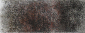 Velouté d'ocre, fusain sur papier, 300x114cm, 2014