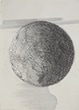 Lignes et lune I, 58x42,5cm, graphite sur papier, 2017