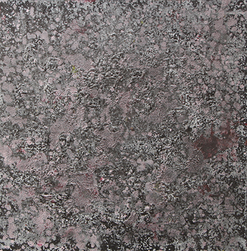 Anthracite, Acrylique et graphite sur toile, 80x80cm, 2016