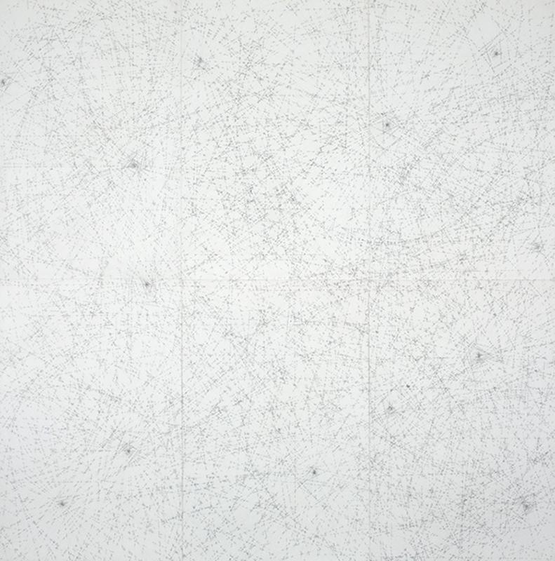 DANS LA CLARTÉ, mine de plomb et encre sur papier, 200*200 cm, 2004