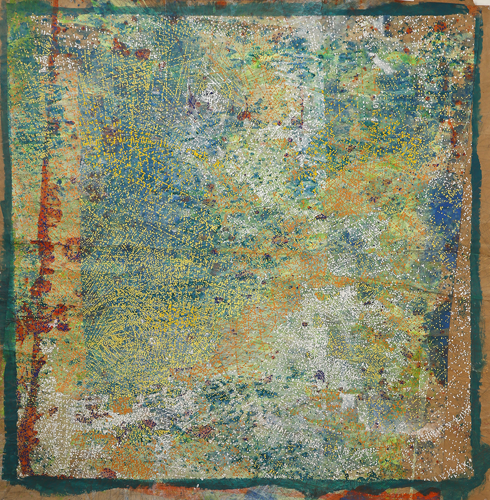 partita-1, acrylique-sur-papier, 167x169cm, 2018