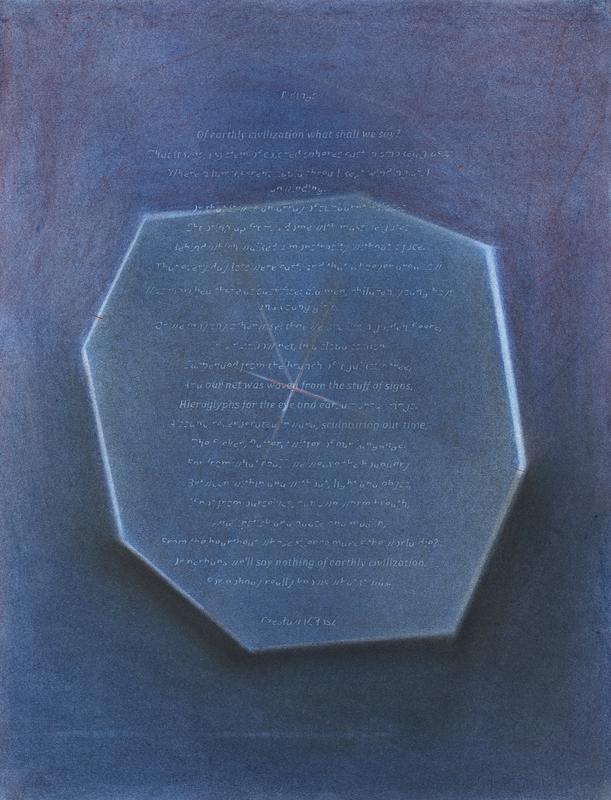 Tidings IV, pastel et graphite sur papier, 65x50 cm, 2021