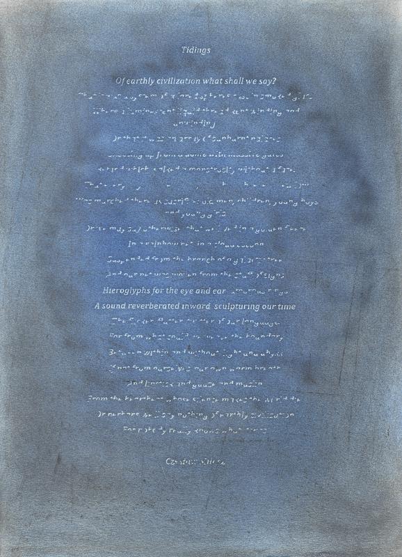 Tidings IX, pastel et graphite sur papier,57x48 cm, 2024