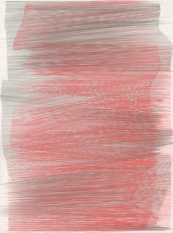 De Lignes à lignes  RG1, graphite et crayon de couleur sur papier, 23.8x18cm, 2024