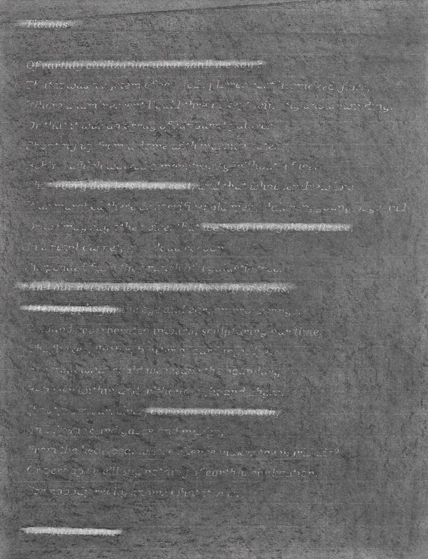 Tidings  VI, pastel et graphite sur papier, 65x50 cm, 2024