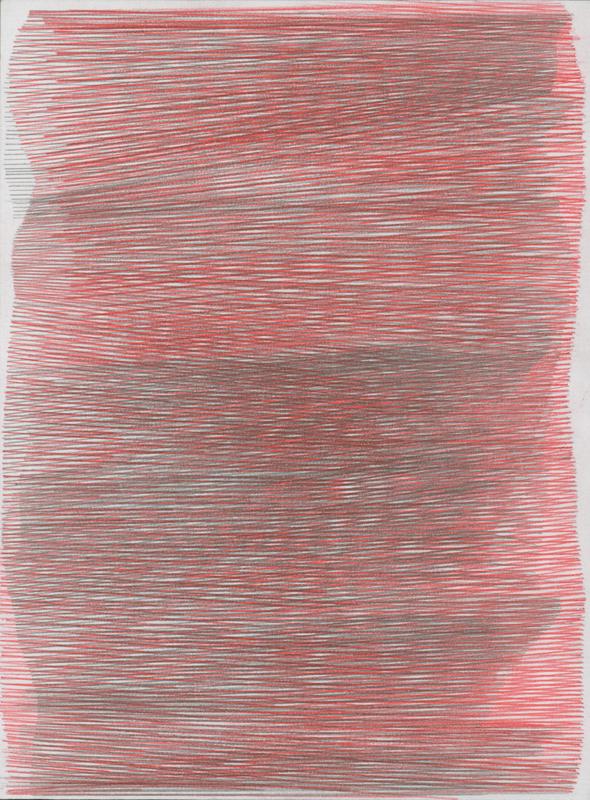 De lignes à lignes  RG2, graphite et crayon de couleur sur papier, 23.8x18cm, 2024