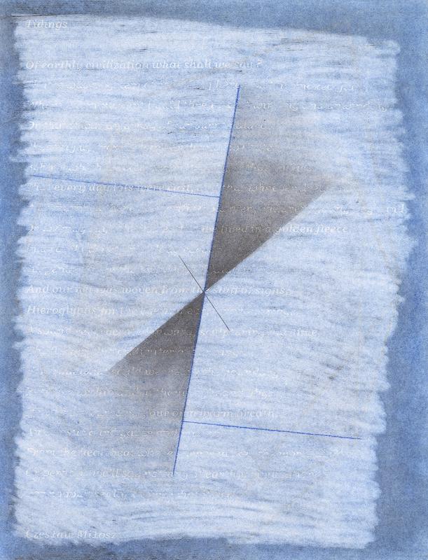 Tidings  VII, pastel et graphite sur papier, 65x50 cm, 2024