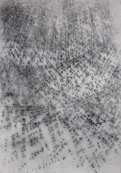 Second movement moderato XIX, acrylique et fusain sur papier, 70x100cm, 2014