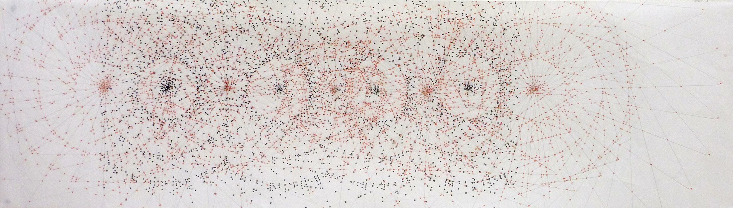 MISE EN EXPLORATION, mine de plomb et crayons de couleurs sur papier, 44*14,2 cm, 2methode2, 2012
