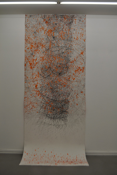 VITA NOVA, fragment, mine de plomb, encre sur papier, 280*113cm, 2012
