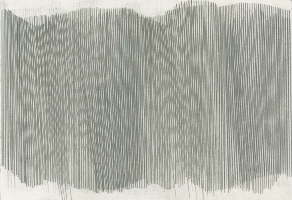 De lignes à lignes 1PXI  graphite sur papier 14x10cm, 2024