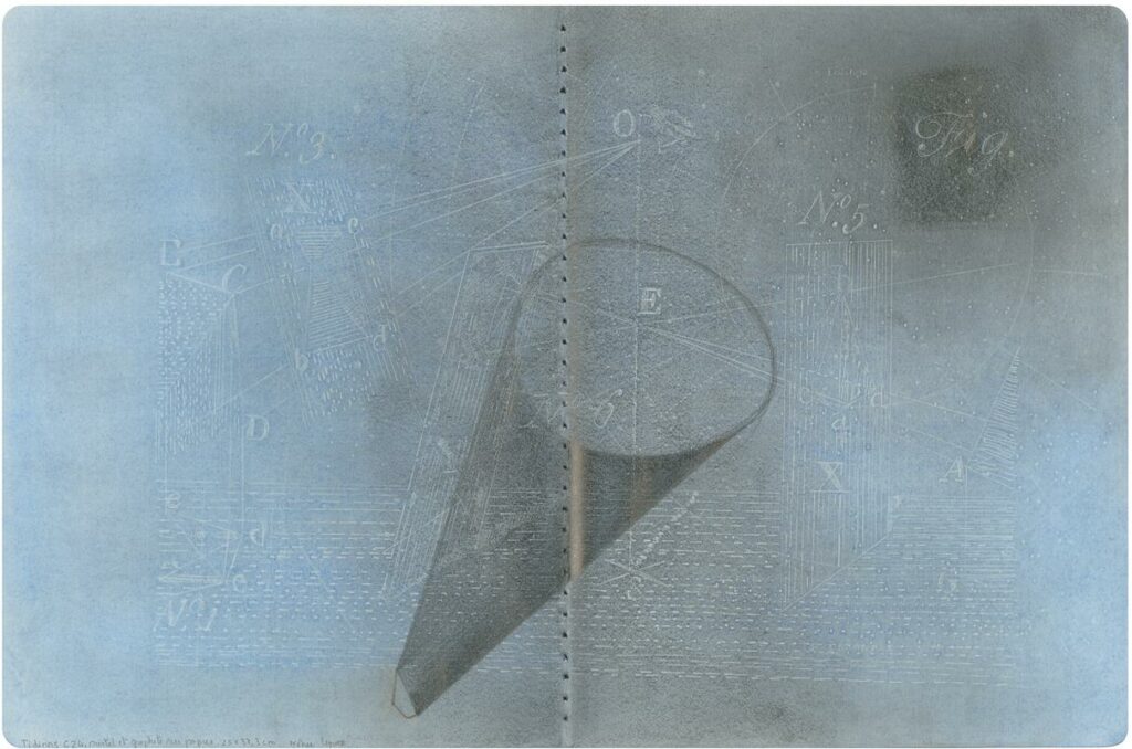 Tidings, pastel et graphite sur papier ,25x37.5cm, 2024
