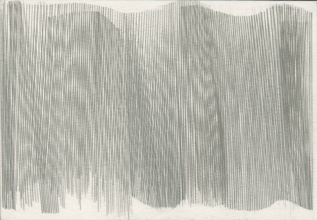 De lignes à lignes  IPV, graphite sur papier, 10 x14.3cm, 2023