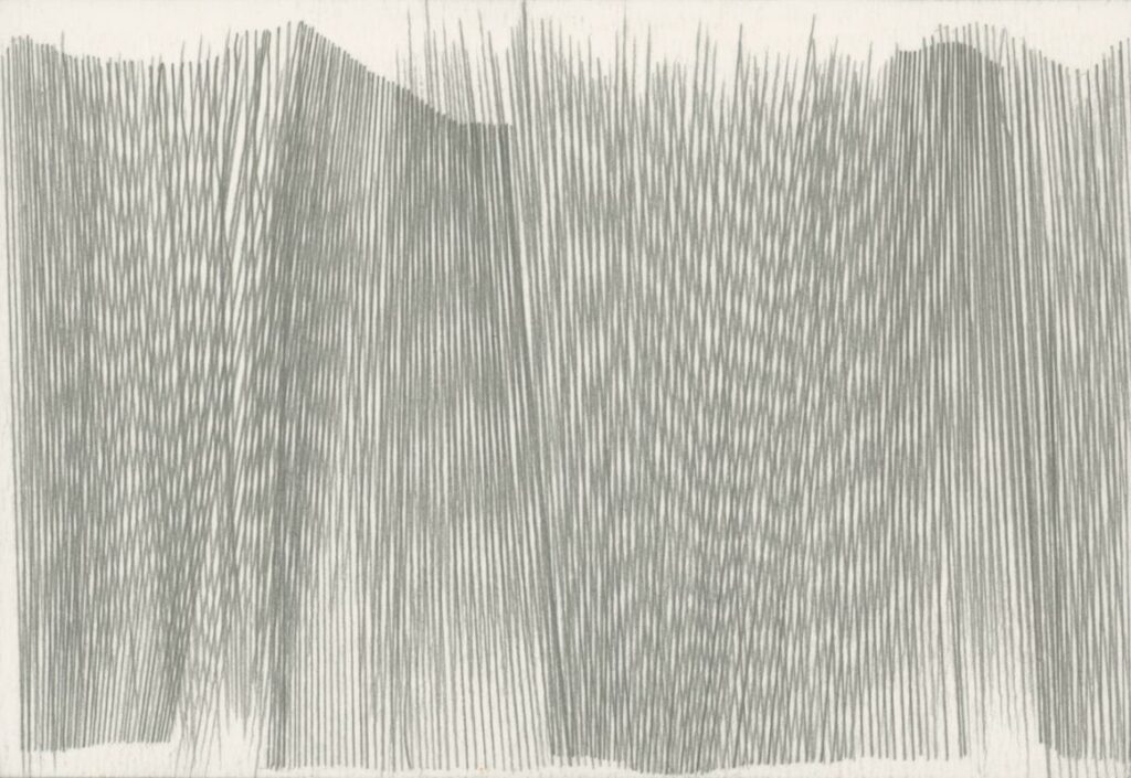 De lignes à lignes  IPIX, graphite sur papier, 10 x14.3cm, 2023