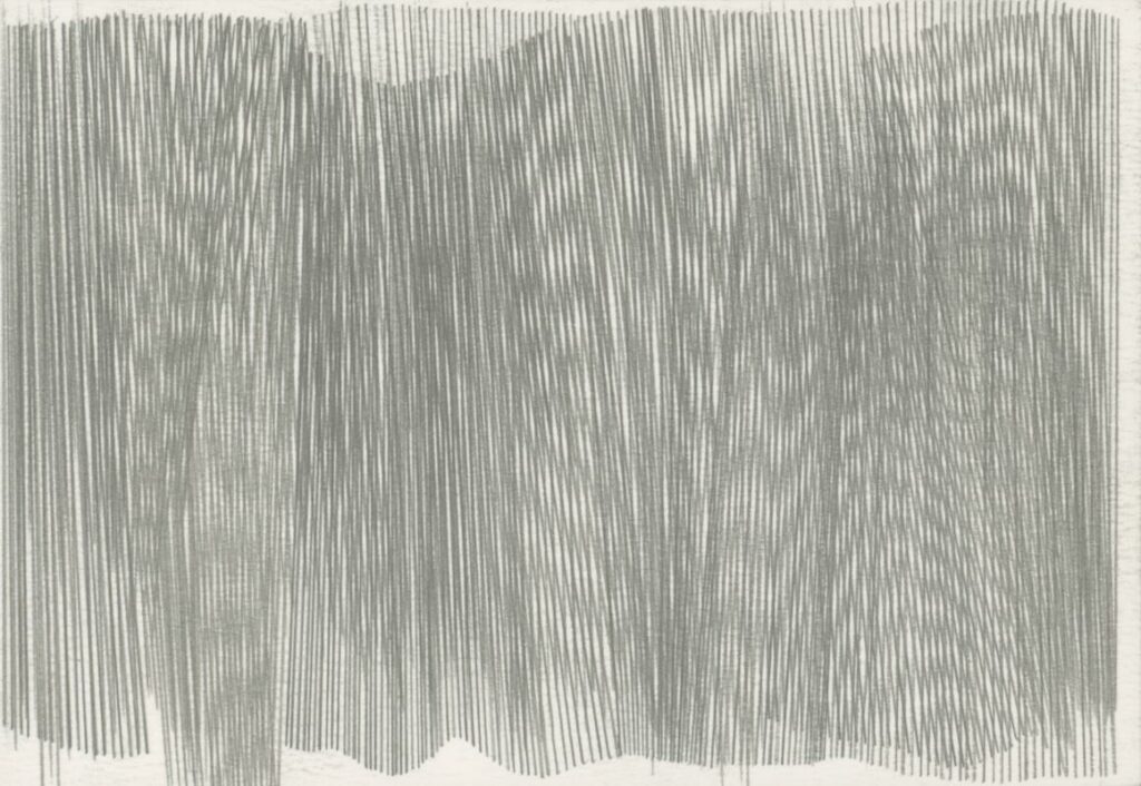 De lignes à lignes  IPX, graphite sur papier, 10 x14.3cm, 2023