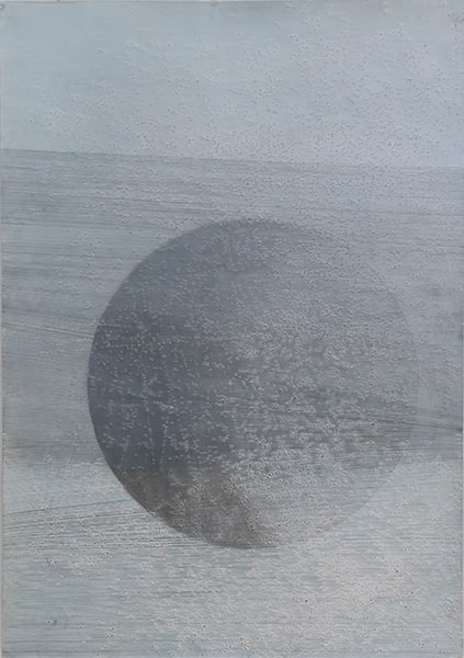 Pleine Lune, technique mixte sur papier, 100x70cm, 2019