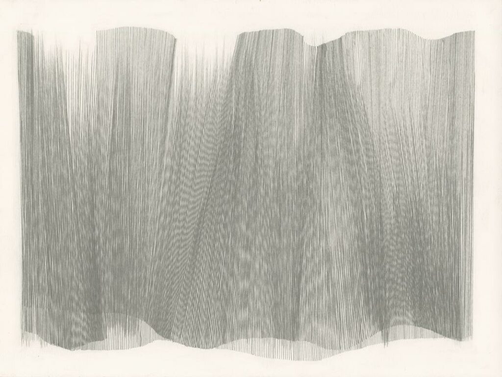 De lignes à lignes 24-I ,30x40m ,graphite sur papier, 2024