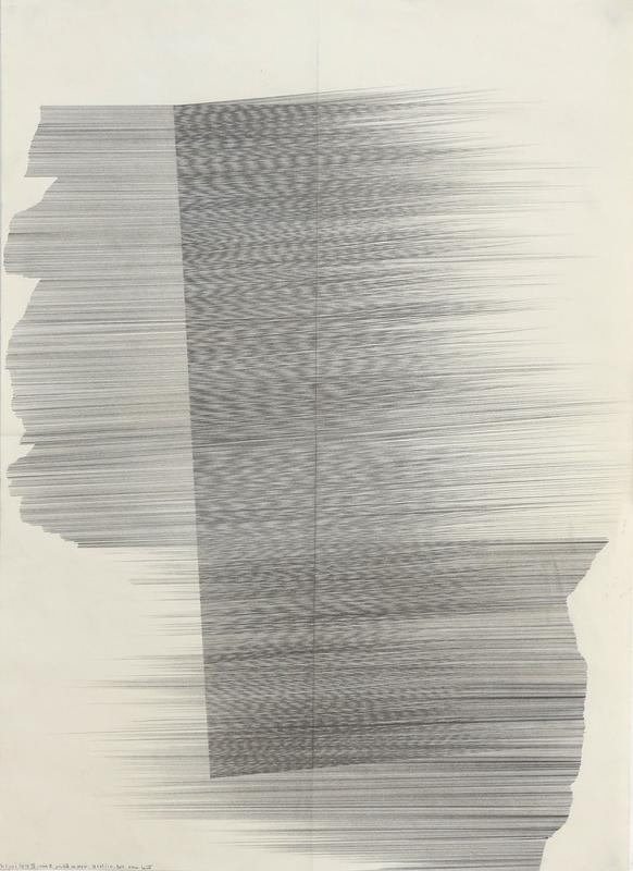 De lignes à lignes III, série 2 graphite sur papier,  57.5X42 cm, 2017
