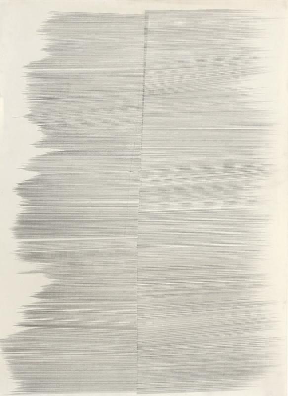 De lignes à lignes IIIB, série 2,   graphite sur papier, 57.5X42 cm, 2017