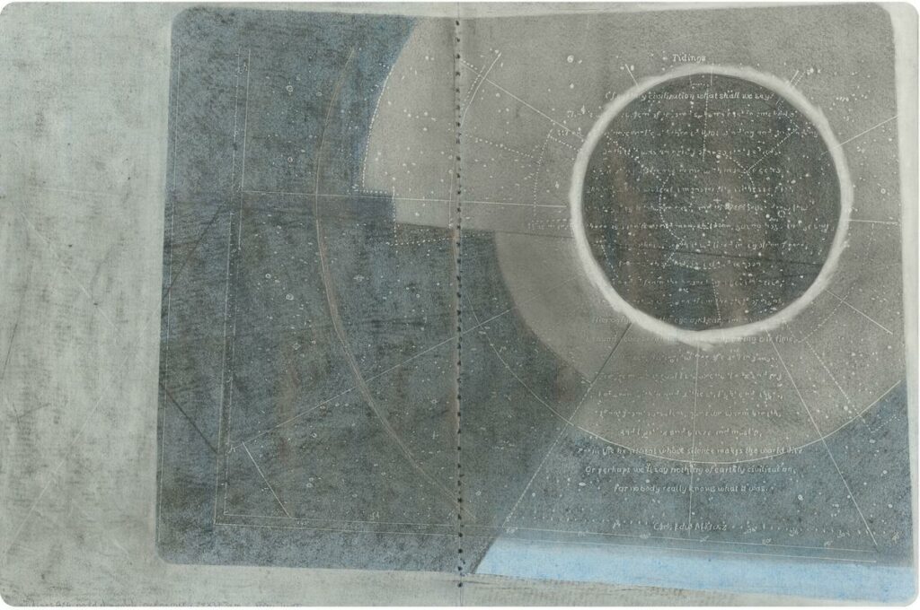Tiding, pastel et graphite sur papier 25x37.5cm, 2024