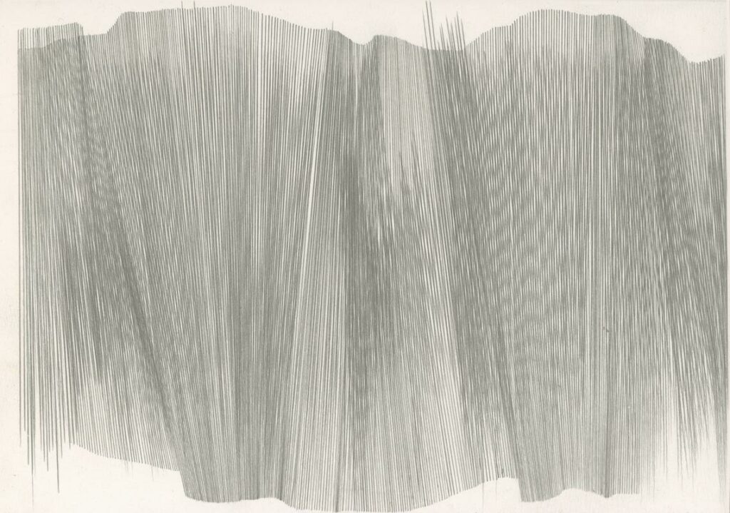 De lignes à lignes 24-IV , graphite sur papier,21x30cm, 2024
