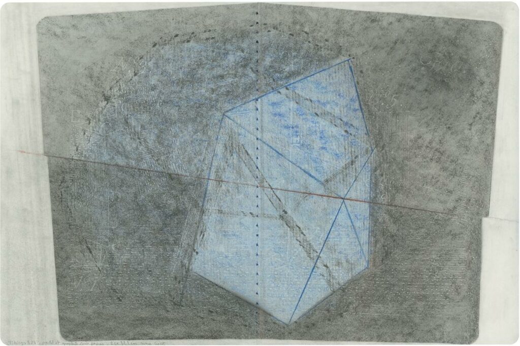 Tidings, pastel et graphite sur papier 25x37.5cm, 2024