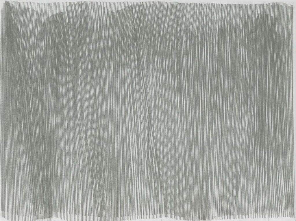 De lignes à lignes 24-VI , graphite sur papier, 18x23.8cm , 2024