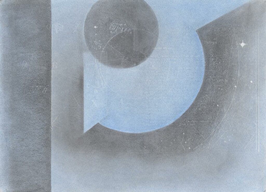 Tidings II, pastel et graphite sur papier, 42x58 cm, 2024
