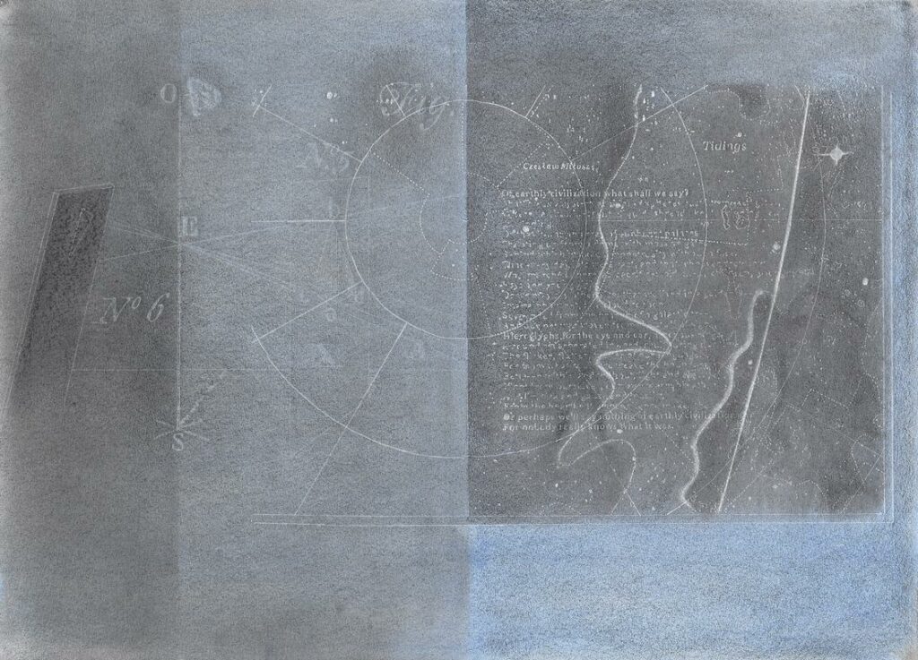 Tiding III, pastel et graphite sur papier, 42x58 cm, 2024