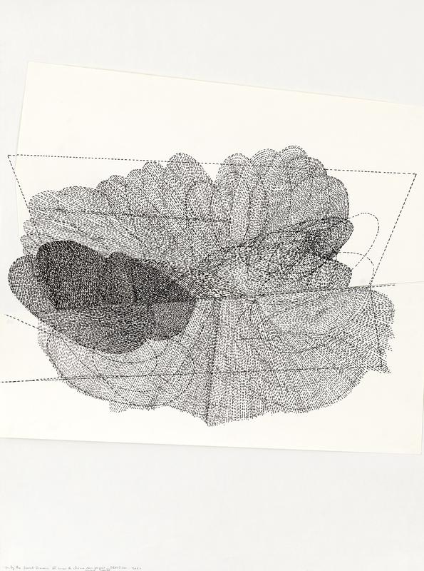 Only the sound remains VIII, encre sur papier, 42x57.5 cm, 2024